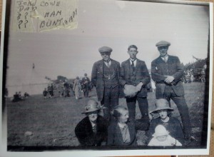 1926 Geordie Esson Jock Cowe and Nell Alexander and Margaret and daughter Margaret about 1925 or 6 Tarland show maybe     