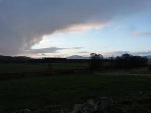 Morven and some weather in the distance in Cromar